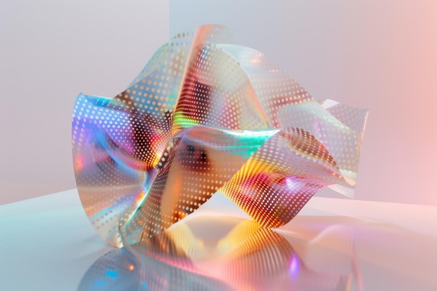 Forma 3D holográfica abstrata