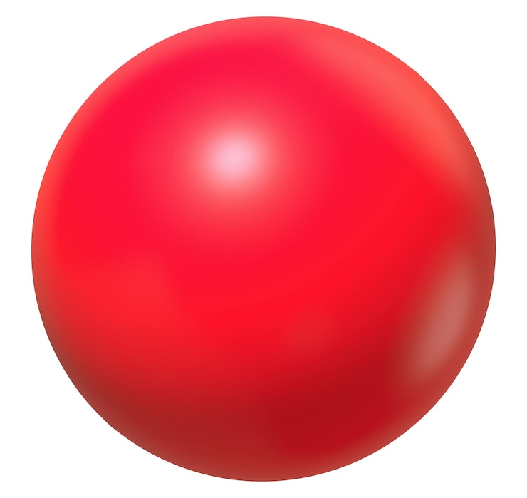 Foto forma 3d png esfera vermelha adesivo fundo transparente