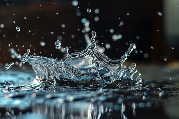 Foto forma abstracta del agua de salpicaduras