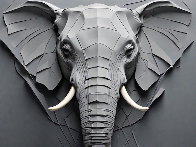 forma abstracta de cara de elefante perfecta