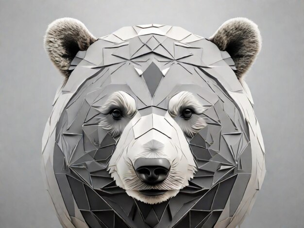 forma abstracta de cara de oso uso perfecto