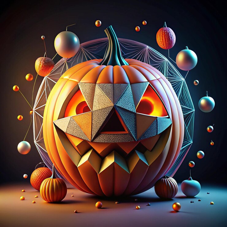 La forma abstracta de Halloween en 3D