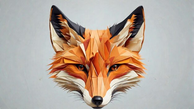 forma abstrata de rosto de raposa uso perfeito