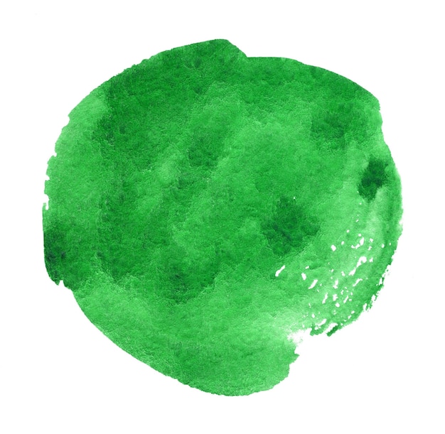 Forma de acuarela verde abstracta para logotipo o texto aislado sobre fondo blanco
