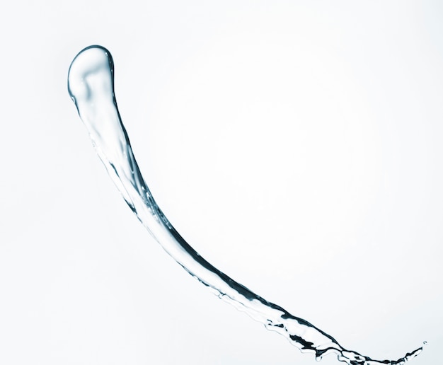 Foto forma de agua abstracta sobre fondo blanco