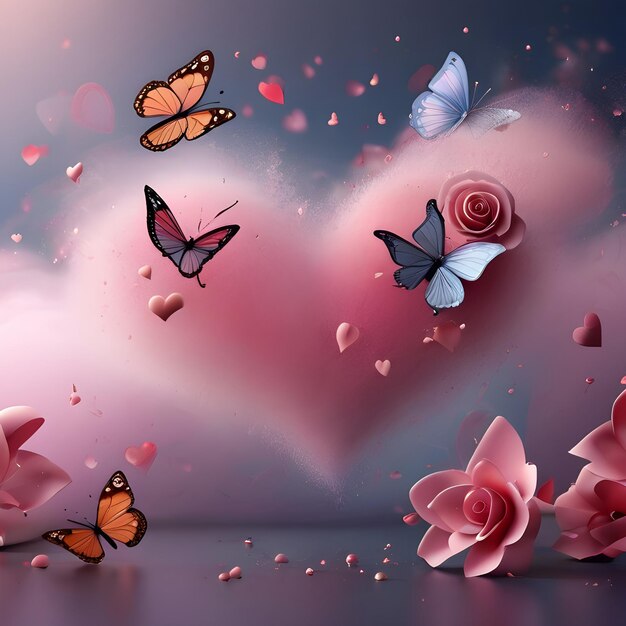 La forma del amor con las mariposas