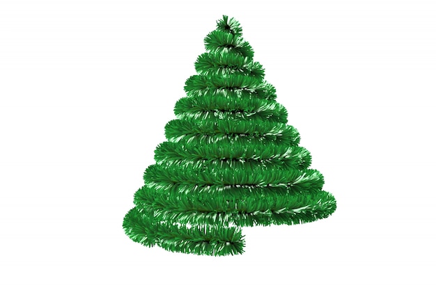 Forma de árbol de Navidad en oropel