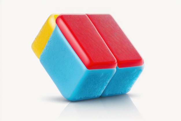 Foto forma de caramelo cuadrado colorido aislado sobre un fondo blanco tabletas de caramelo colorido