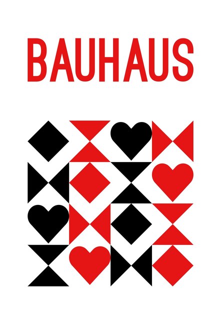 Forma de cartel geométrico abstracto brutalista Figuras y formas contemporáneas brutales Estilo Bauhaus moderno