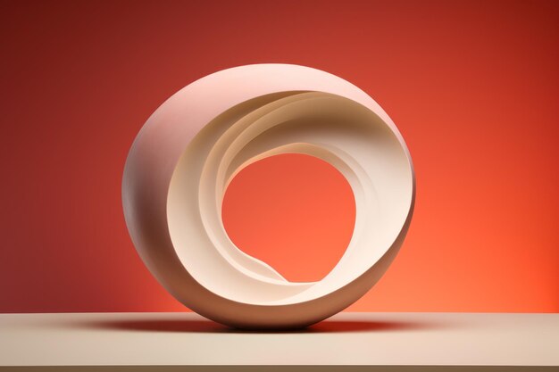 Forma circular en el fondo de luz generada por la IA