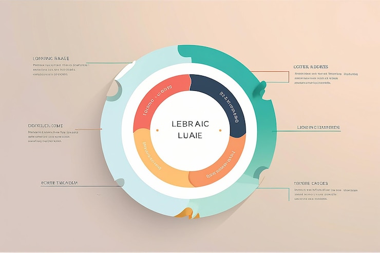 Foto forma circular de negocios en tres lóbulos diseño de plantillas de elementos infográficos