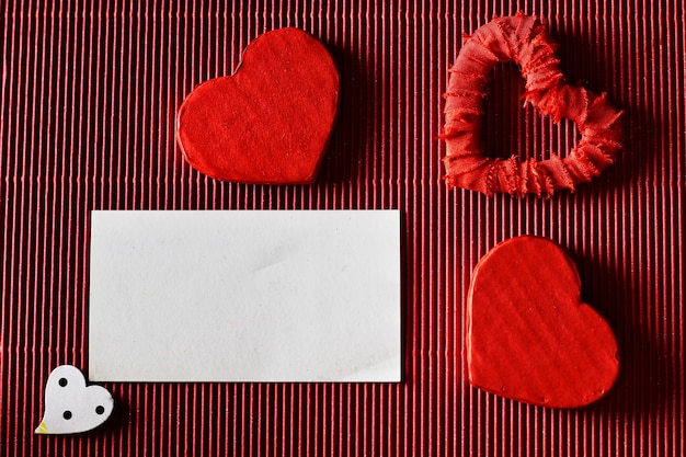 Forma de corazón de papel de San Valentín