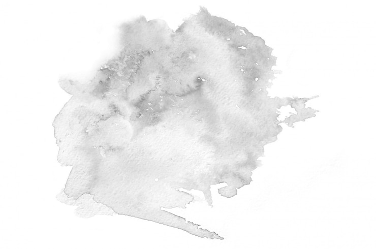 Foto forma de aquarela de mão desenhada preto e branco
