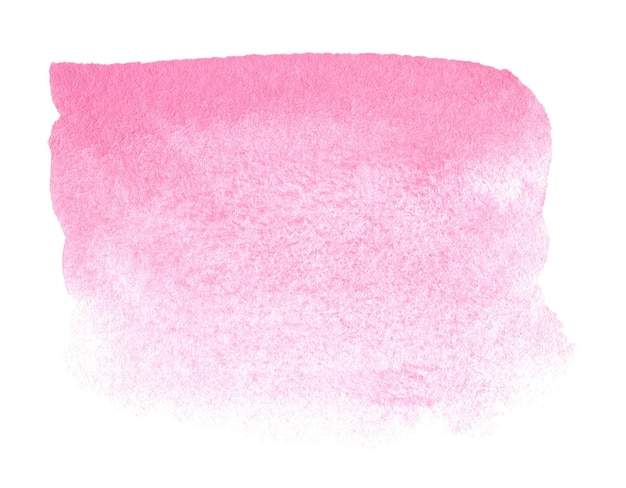 Foto forma de aquarela rosa isolada no fundo branco