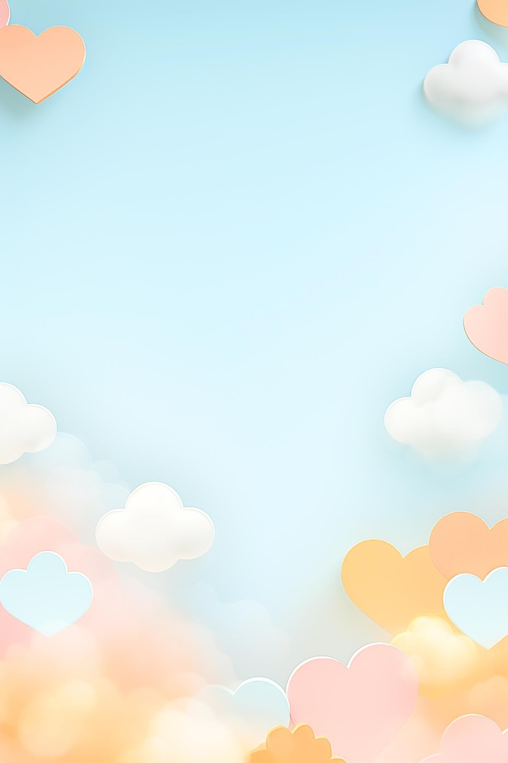 Foto forma de coração 3d com fundo de céu nublado ai gerado