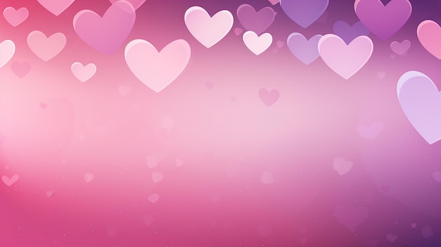 forma de coração rosa e roxo em fundo rosa
