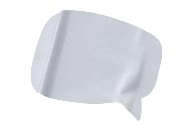 Forma de fala de bolha em textura de papel branco