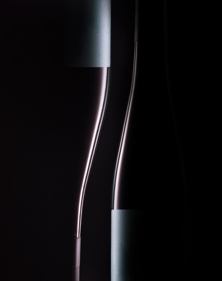 Foto forma de garrafa de vinho em close-up