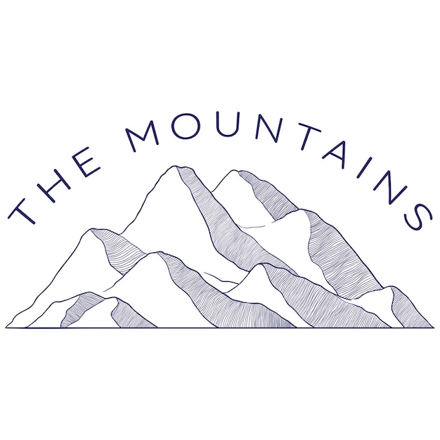 Forma de montanha para logotipo transparente png