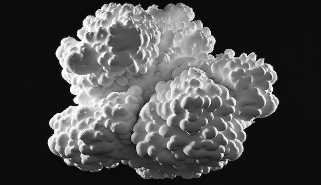 Forma de nuvens brancas abstratas generativas Ai