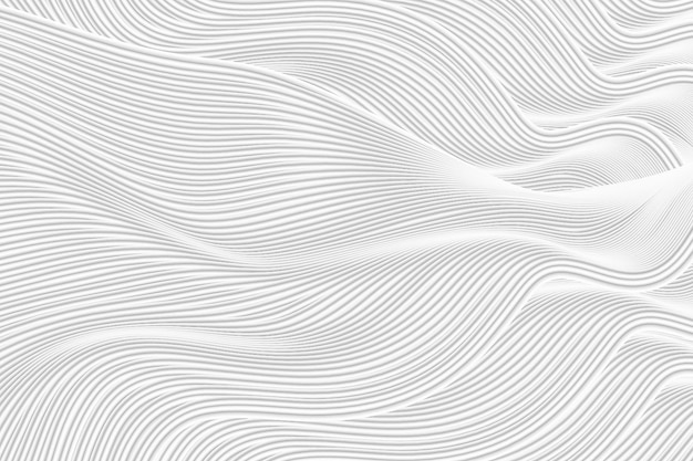 Foto forma de onda de renderização em 3d fundo de textura de linha abstrata esbranquiçada