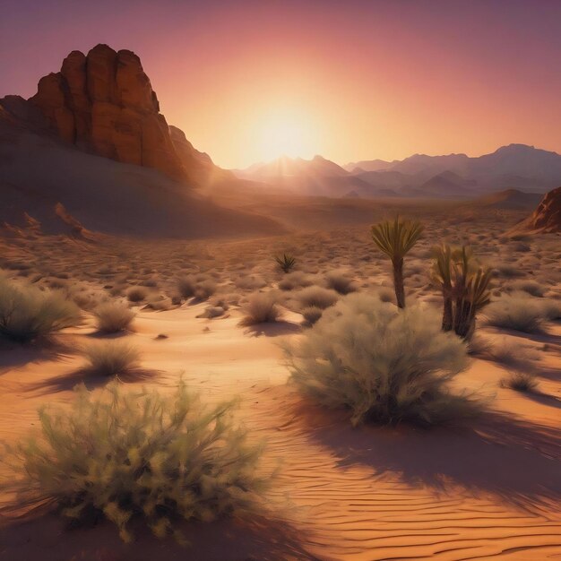 Foto forma del desierto de pintura gráfica de arte de llamarada ligera