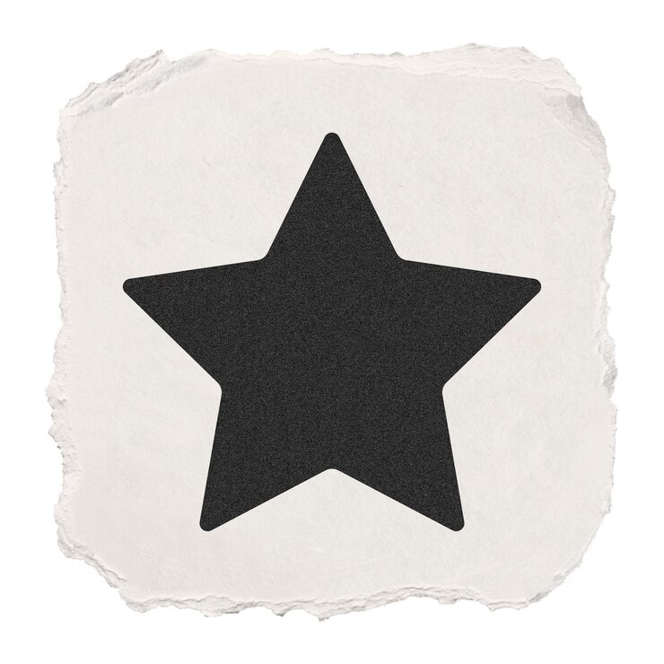 Foto forma de estrella png icono pegatina diseño de papel rasgado fondo transparente