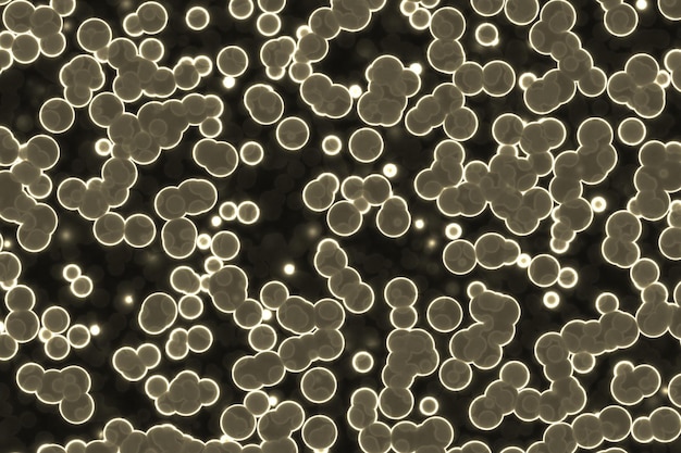 Forma falsa de cocos de células bacterianas Microorganismos de investigación molecular microbiología medicina científica ilustración