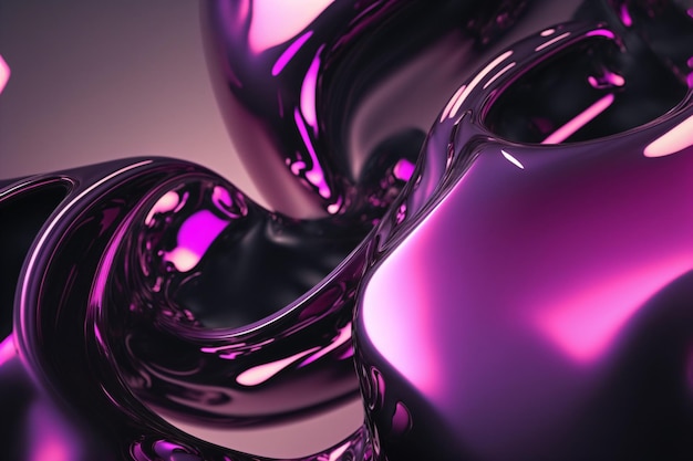 Una forma de flujo ondulado abstracto piedra preciosa de cristal púrpura que brilla intensamente, fondo de textura de piedra