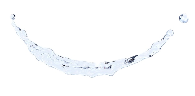 Forma forma gota de água salpica em gota de ataque de água flutuando no ar e parar de movimento congelar tiro salpico água para a textura elementos de recurso gráfico fundo branco isolado