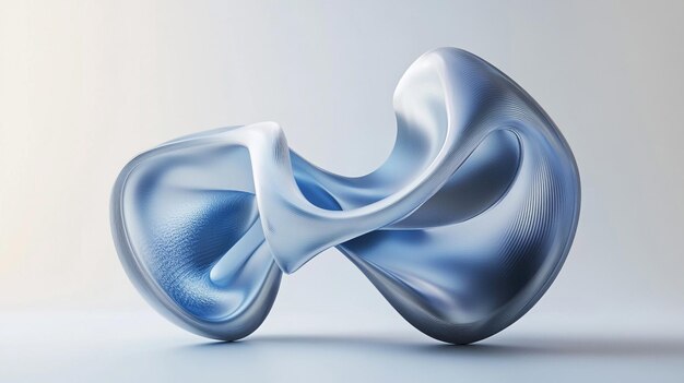 Forma futurista abstracta en renderizado 3D con elementos de diseño avanzados
