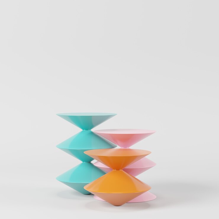 Foto forma geométrica abstracta del color en colores pastel, exhibición del podio para el producto. concepto minimalista representación 3d