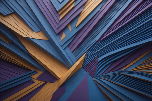 forma geométrica abstrata em estilo low poly design de fundo futurista ai gerado