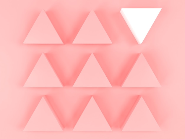 Foto forma geométrica de contraste blanco diferente sobre fondo rosa pastel