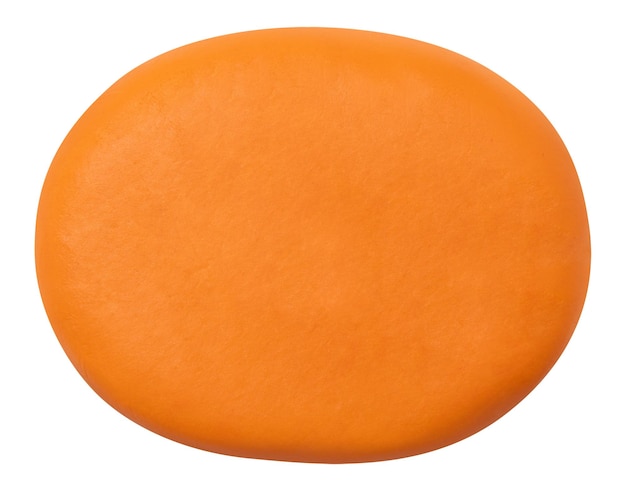 Forma geométrica ovalada de arcilla naranja gráfico lindo para niños