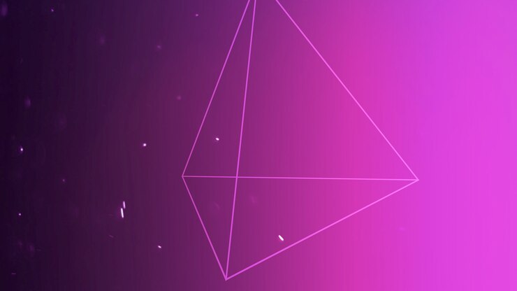 Foto forma geométrica con partículas en el espacio, fondo abstracto. estilo geométrico dinámico elegante y lujoso para negocios, ilustración 3d