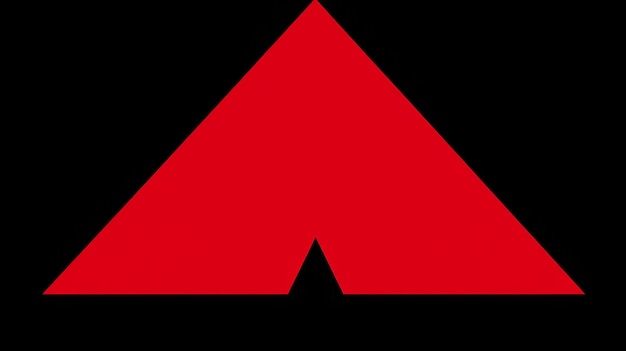 Forma geométrica del triángulo rojo Diseño abstracto Gráfico minimalista