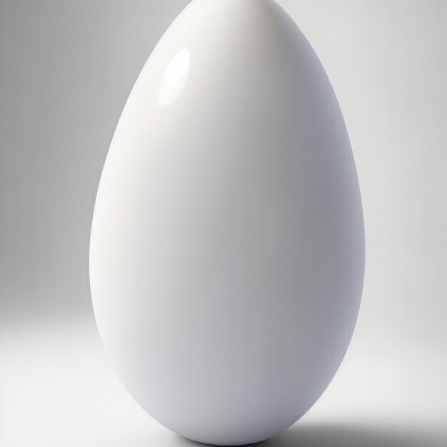 Forma de huevo de piedra de perla sobre fondo blanco