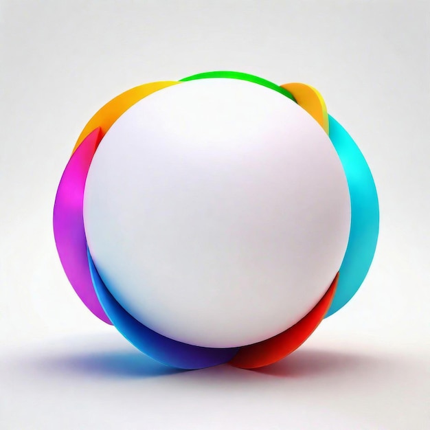 Foto forma isolada colorida 3d com fundo branco