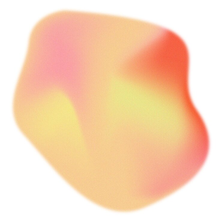 Foto forma de mancha pegatina png tonos abstractos de melocotón elemento de diseño de gradiente en fondo transparente