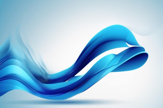 Foto forma ondulada azul 3d un fondo de negocios abstracto