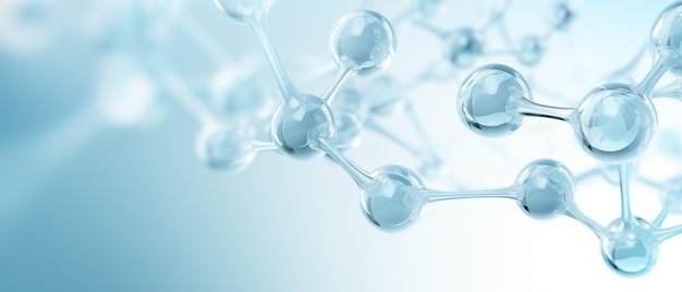 Forma de vidrio de geometría molecular para química y antecedentes médicos.