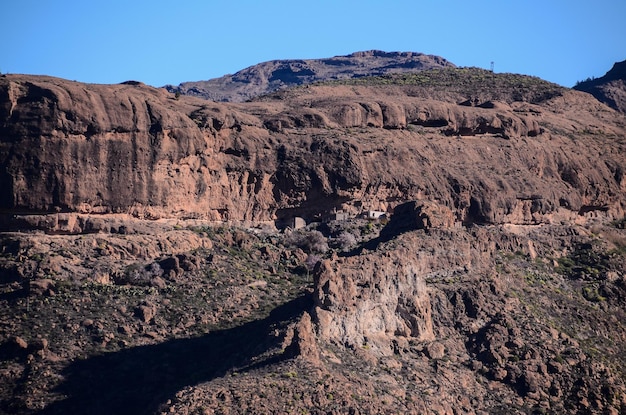 Formação basáltica de rocha vulcânica em Gran Canaria