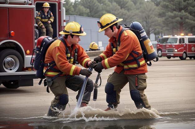 Formação de bombeiros e socorristas