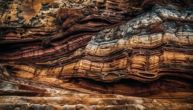 Foto formação rochosa abstrata mostra beleza natural na ravina antelope canyon gerada por ia