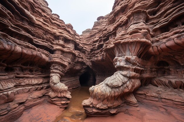 Foto formação rochosa em forma de dragão em canyon