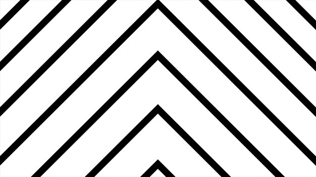 Formación de animación de transición dinámica en blanco y negro de flecha animación abstracta del movimiento de flecha