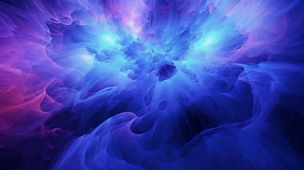 Foto formación azul de klein fractal fluido