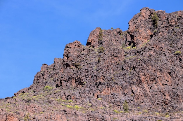 Formación basáltica de roca volcánica en Gran Canaria Islas Canarias