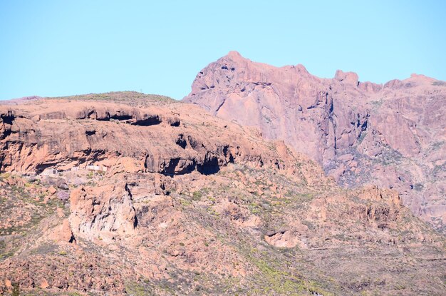 Formación basáltica de roca volcánica en Gran Canaria